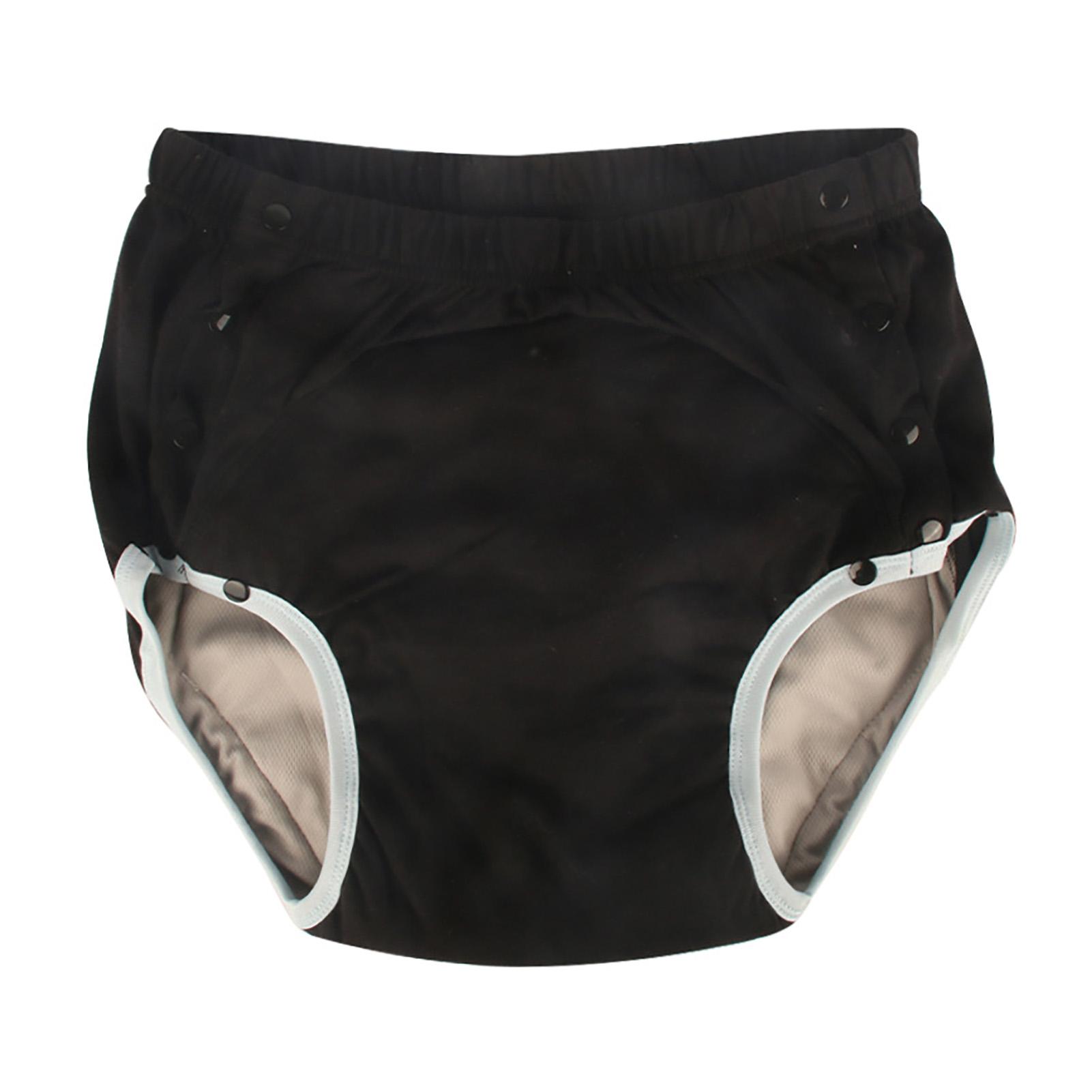 

Взрослые трусы от недержания для протекания Хлопковые Дышащие Многоразовые Впитывающие мочу Трусы L Black