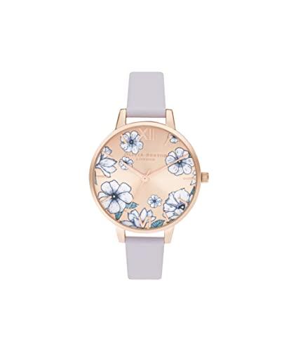 [OLIVIA BURTON] Женские часы Olivia Burton / Groovy Blooms Parma Violet & Rose Gold Sunray 34 мм ob16an03 [Авторизованный дилер]