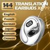 new AI real-time translation headset, LED power display, 144 language translation headset, Type-C charging port