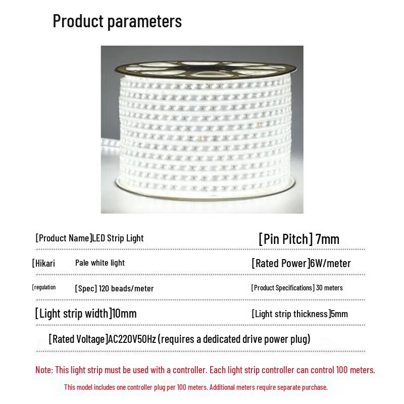 Beigong 220V Wysokiej Jasności Elastyczna Taśma LED