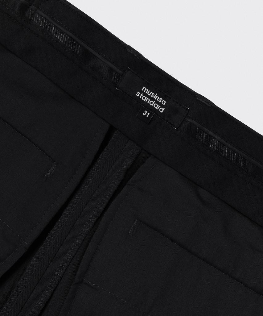 MUSINSA STANDARD Flare Hidden Banding Slacks [Black]