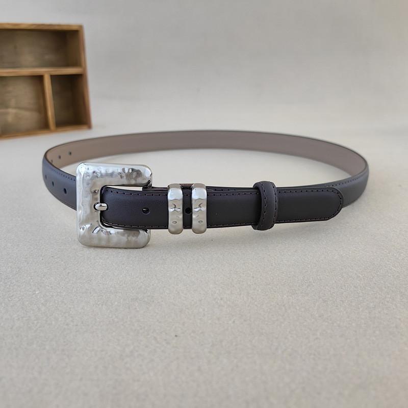 Style Womens Minimalist Derma Waist Belt Metal Pin Buckle Dress Belt Shapewear