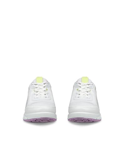 ECCO MULTI-VENT W Women's Genuine Leather Sneakers with GORE-TEX Waterproofing, 88028361097, White/White/Lavender Mist, Size 23.0 Cm, 3E
