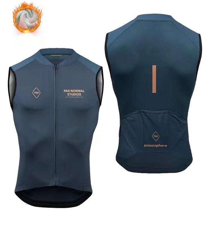 Cycling fleece vest waterproof windproof breathable road bike cycling vest S