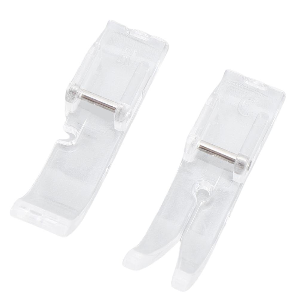 2Pcs Sewing Machine Presser Foot Replacement for Singer 2277 2273 2282 M1150 MX231 C5200 3323 1409 3232 2662 Clear