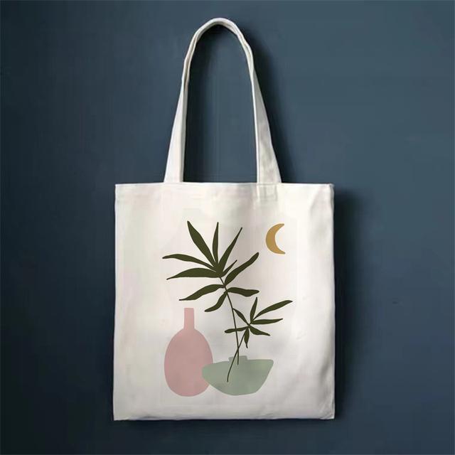 Schultertasche, Einkaufstasche, Blumenmarkt, Sommer, große Kapazität, wiederverwendbare Handtasche, 2021 neue, lässige Prin-süße Studenten-Buchtasche