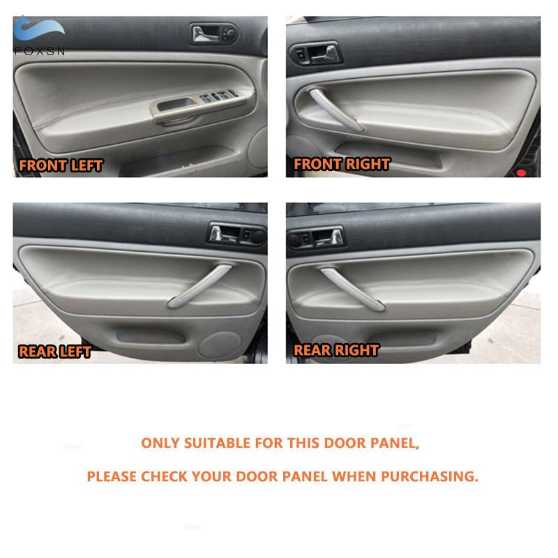 For VW Passat B5 1998 1999 2000- 2005 LHD only 4-doors Car Interior Front Door Armrest Panel Cover Trim Suede Leather black line