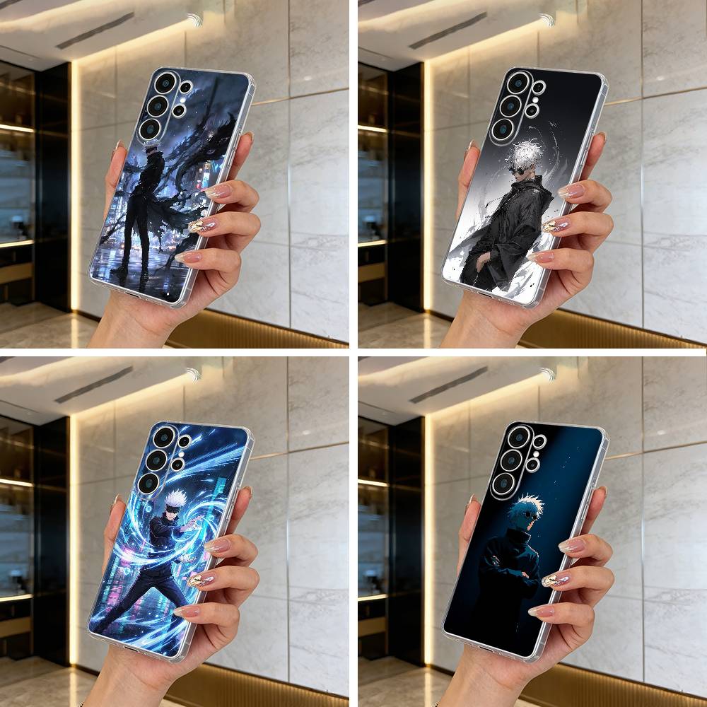 Popular Anime Characters S-satoru- Gojo Clear Phone Case for Samsung S25, S24, S21, S22, S23, S30, Ultra, S20, Plus, FE, Lite