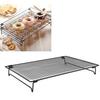 Non-Stick Baking Cooling Rack, Efficient, Non-Stick Cookware, Baking Rack, Baking Supplies, Cookies, Bread, Donuts (Black)