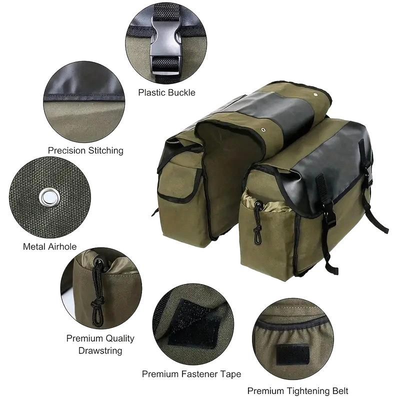 Motorbike Bag Large Capacity Motorcycle Riding Travel Canvas Waterproof Panniers Box Side Tools Bag Pouch For Motorbike