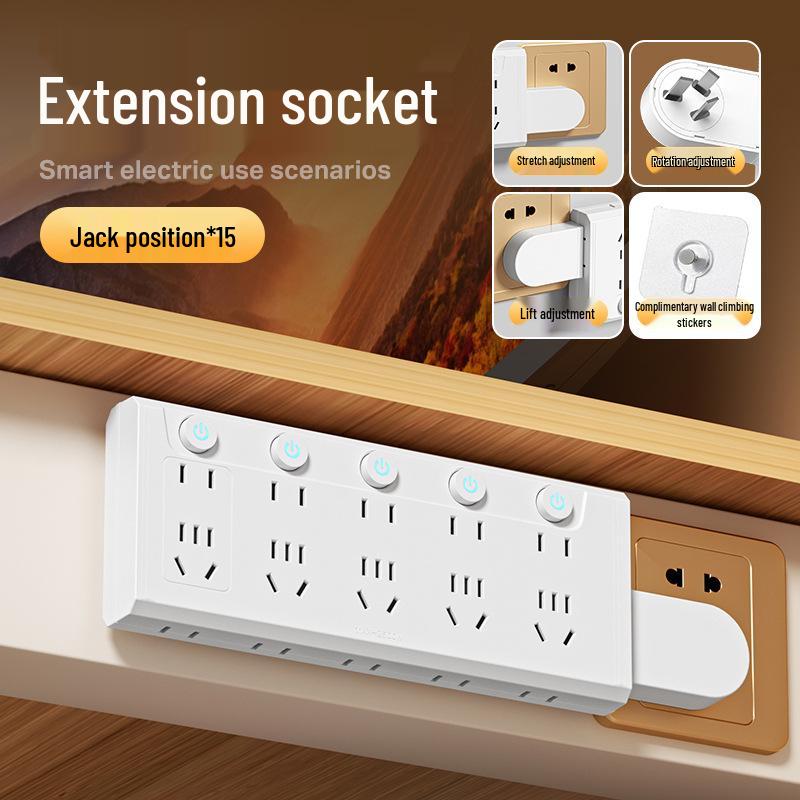 Multifunctional Power Strip with USB: Wireless Converter & Expansion Plug