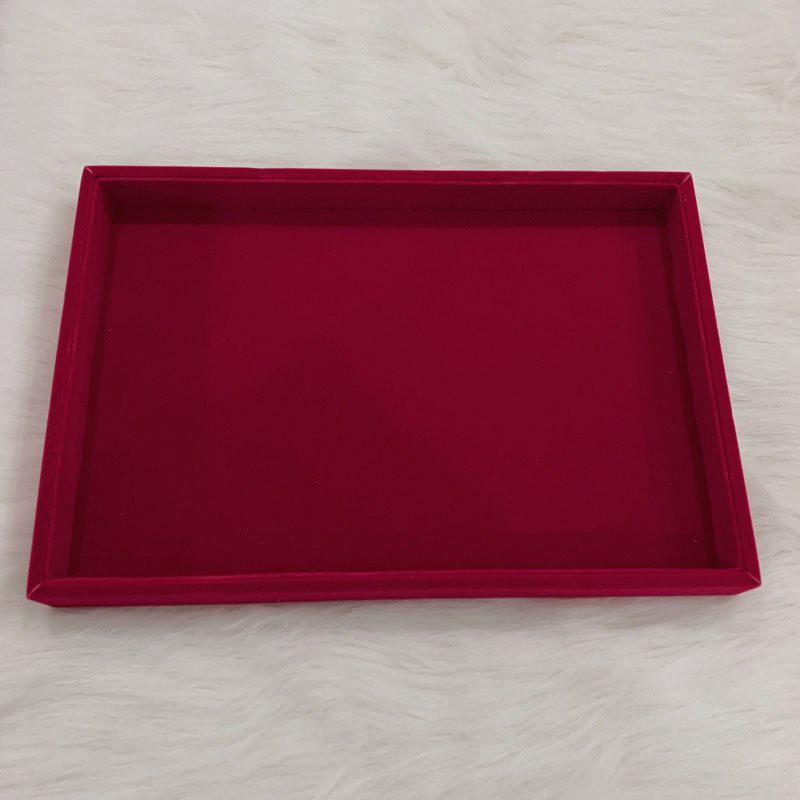 Large Black Velvet Jewelry Display Box for Earrings and Watches