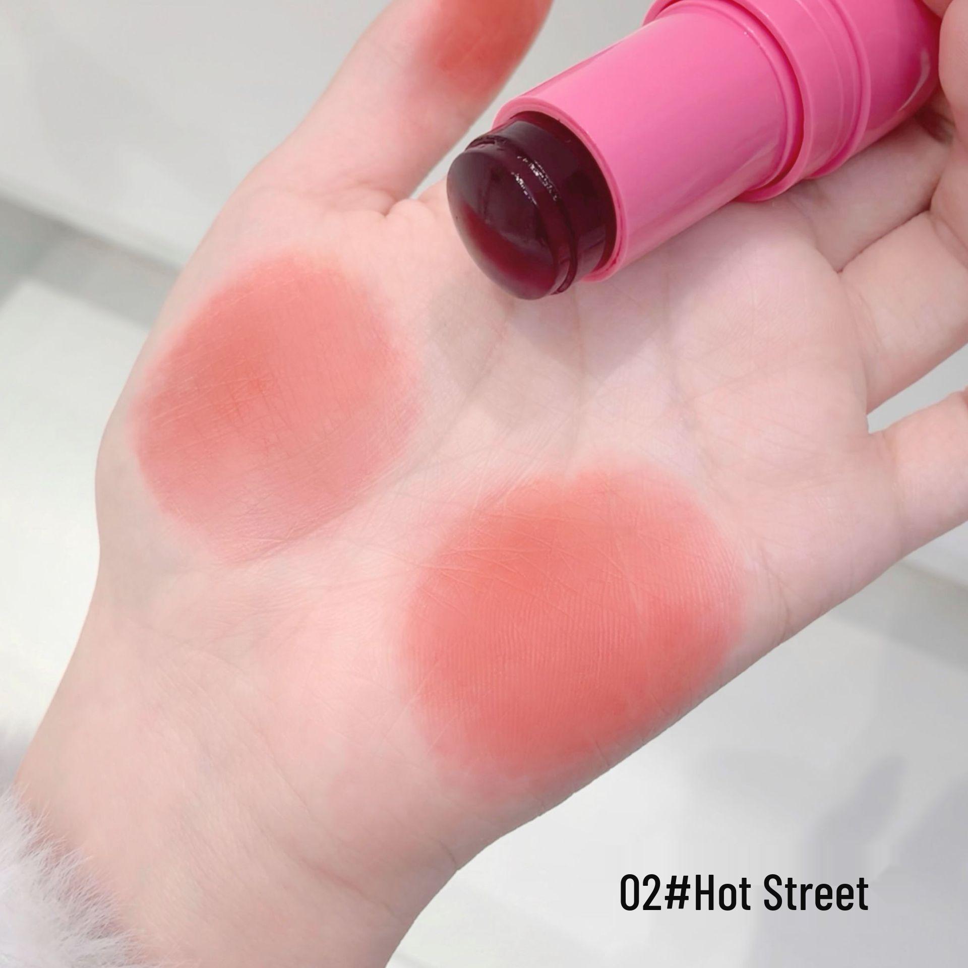 Gege Bear Color-Changing Lip & Cheek Blush Stick - Dual-Use, Brightening, High-Pigment, Natural Finish