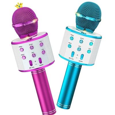 Microfon pentru copii pentru cântat, Microfon karaoke Bluetooth wireless pentru adulți, Jucării pentru băieți fete, Cadou pentru petrecerea de ziua de naștere