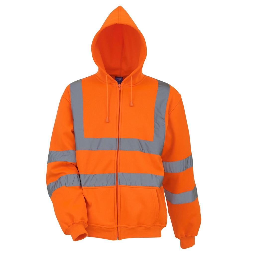 Yoko Mens Hi-Vis Full Zip Hoodie