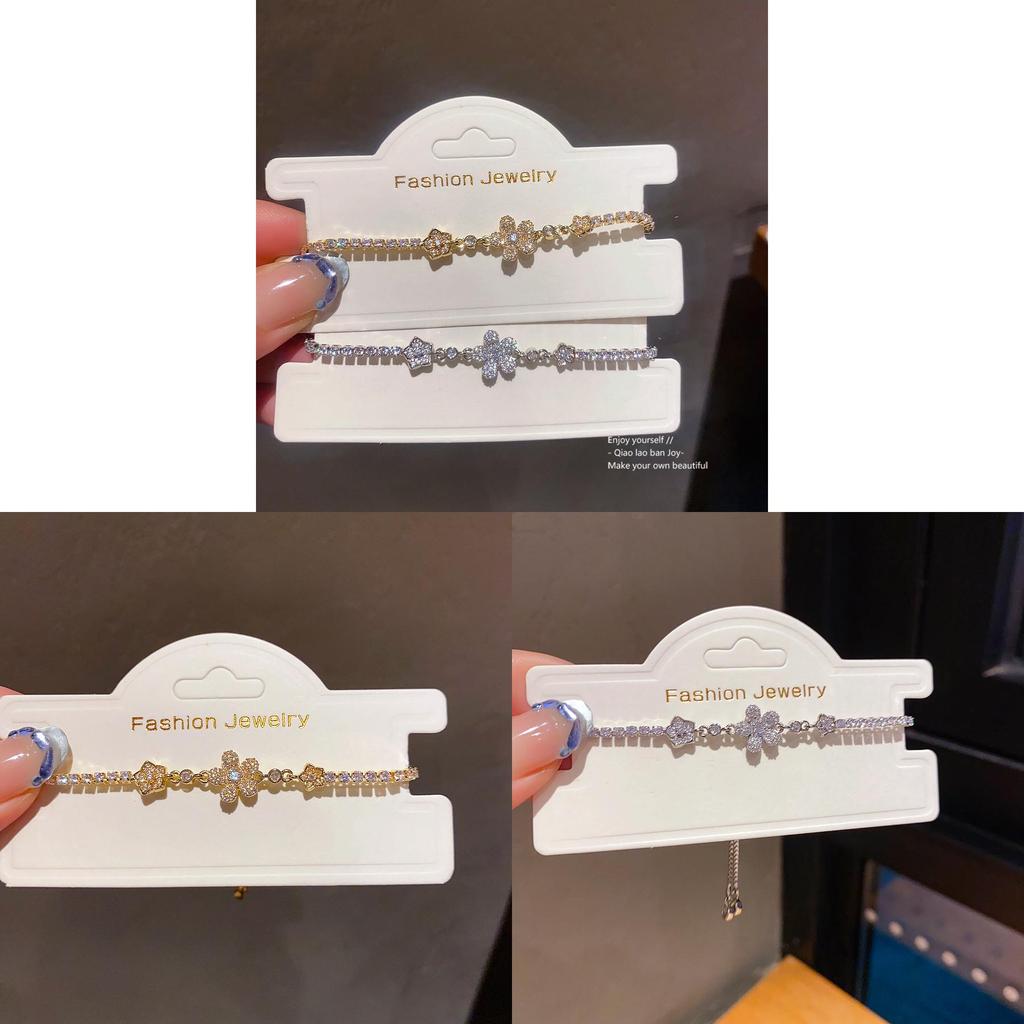 Fashion Flower Zircon Pendant Bracelet For Women With Elegant Design And Gift Use