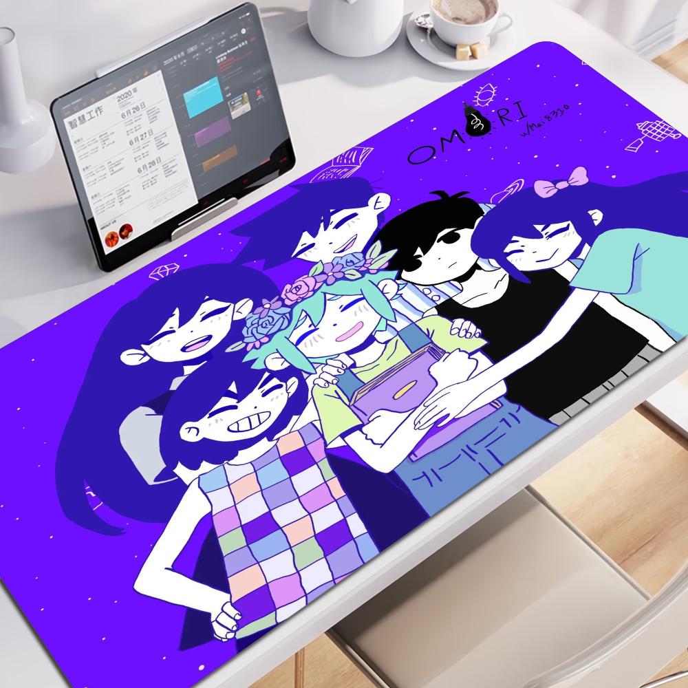 Omori Mauspad Tablet-Mauspad Laptop XL Schreibtisch-Mauspad Niedlich HD Regenbogen Gaming-Tastaturpad csgo Spieler x