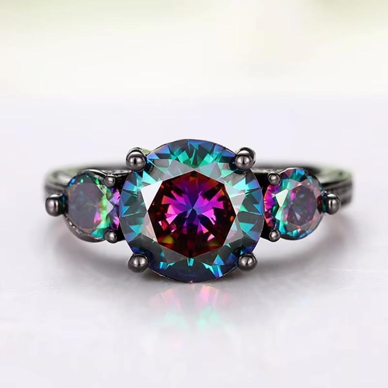 

Huitan Новые черные кольца с блестящим кубическим цирконием Модные уникальные изысканные аксессуары для пальцев для женщин Шикарные украшения для вечеринки 10