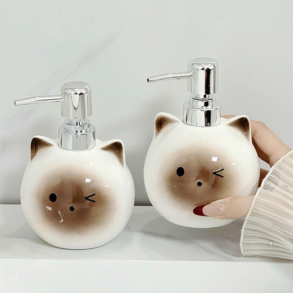 Cute Cat Shape Hand Soap Dispenser Press Type Hand Sanitizer Container  Bathroom
