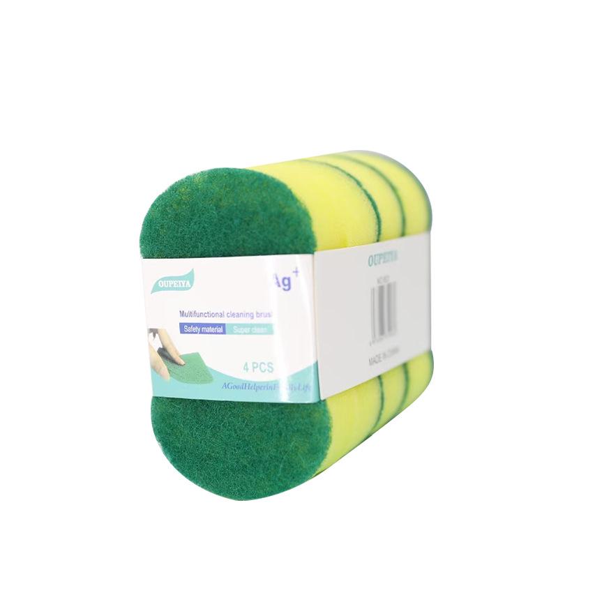 Double-Sided Durable Dishwashing Sponge and Scouring Pad for Kitchen Cleaning