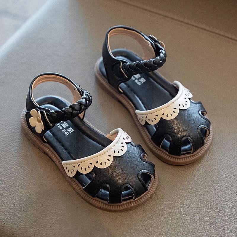 Girls baby sandals summer children's shoes soft sole non-slip bag head princess little girl summer children's sandals