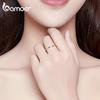 BAMOER Simple Minimalist Finger Rings for Women 925 Sterling Silver Stackable Band Fashion Jewelry