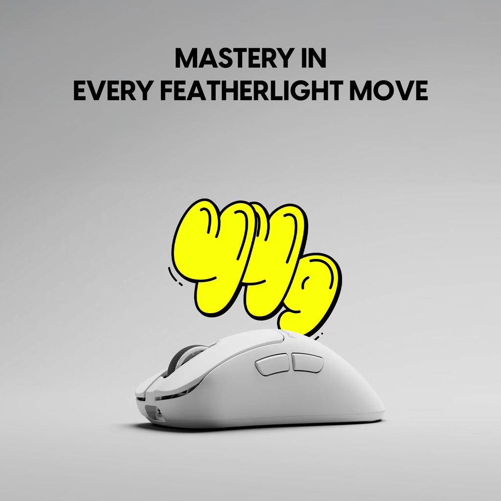 Pulsar Xlite CrazyLight Wireless Gaming Mouse 44g Ultra-Lightweight 32000DPI 8K Ready Uyuni White Model Number PXLCL202