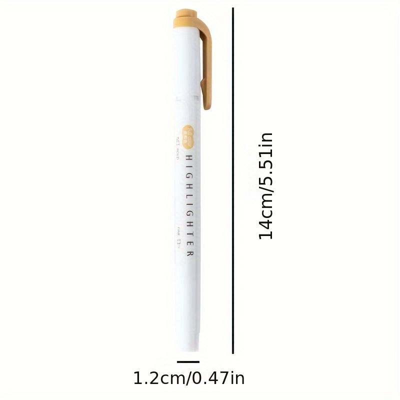 5pcs Double-Ended Highlighter Pens Set with Fine & Broad Tips - High Quality Quick-Dry Smooth Ink, for Journaling, Drawing, Art