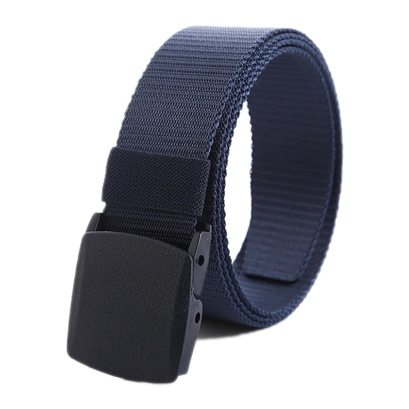 

[LALASTA] nylon belt men s For work lightweight No hole belt long casual Belt big size (Navy, 140cm)