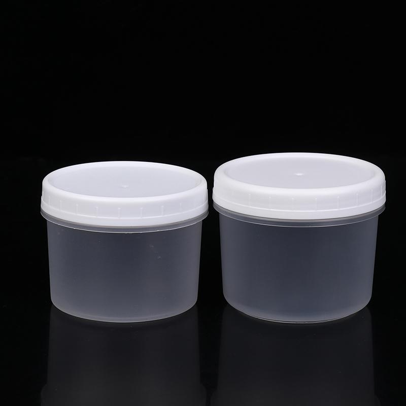 5 Stück nachfüllbare runde leere Plastikgläser mit Deckel, versiegelte Frischhaltebox, tragbare Eiscreme-Joghurt-Aufbewahrungsbehälter, Gefrierbehälter