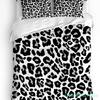 Leopard Print Black White Striped Duvet Cover With Pillow Case Custom 3pcs Bedding Set Quilt Cover Double Bed Home Textile