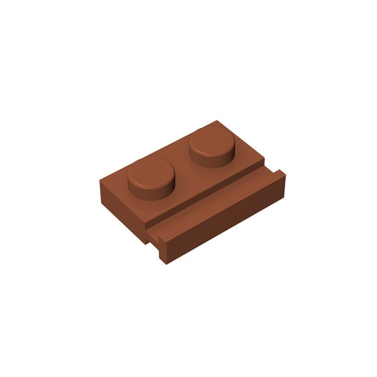 50pcs MOC Compatible Assembles Particles 32028 Plate Modified 1 x 2 with Door Rail Building Blocks Parts DIY Educational Tech