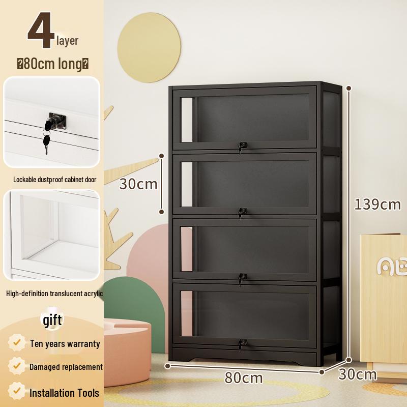 Acrylic Glass Display Cabinet with Lock for Toys and Prizes