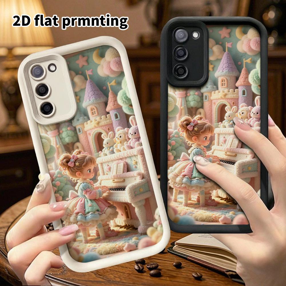 Phone Case: 2D flat, suitable for Samsung Galaxy A34 A35 M05 M06 S20 S22 S21 FE Plus 5G protective case, plush piano room, perfect Christmas and Hallo