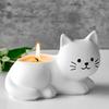 Animal Kitten Shape Candle Cup Silicone Mold Easy Demolding For Candle Container Soap Plant Flowerpot Holiday Decoration
