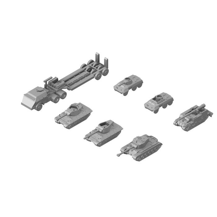 Pit Road 1/700 MI Series WWII US Military Vehicle Set 2 Plastic Model MI12 (Military Vehicle) Pre-colored 1/700 Scale