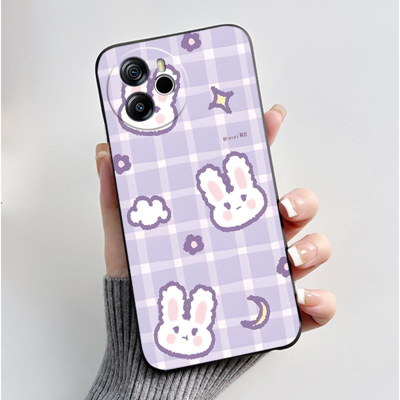 For Blackview Oscal Tiger 12 6.78" 2023 Blackview Shark 8 Back Phone Case Luxury Cute Love Rabbit Funny TPU Soft Silicone Cover