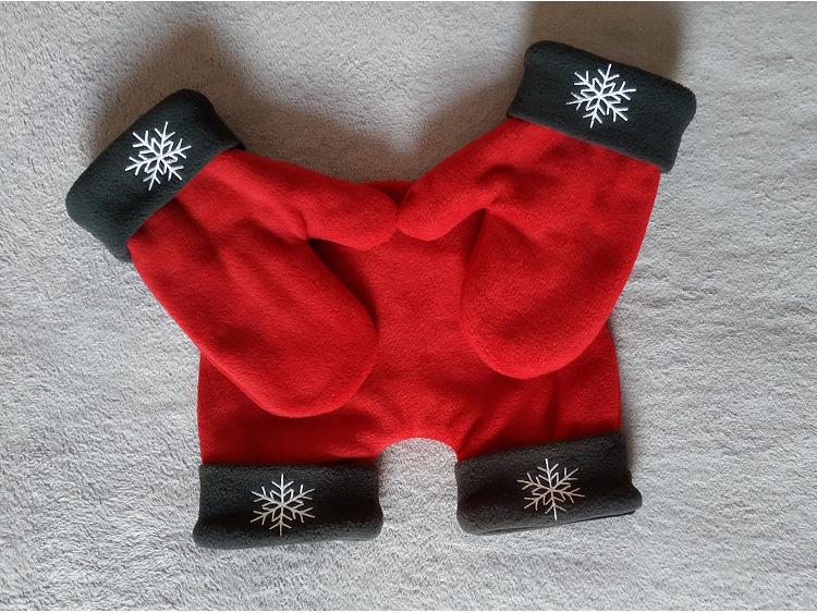 

Уютные флисовые перчатки для пар: Цельный дизайн для держания за руки зимой One Size красный