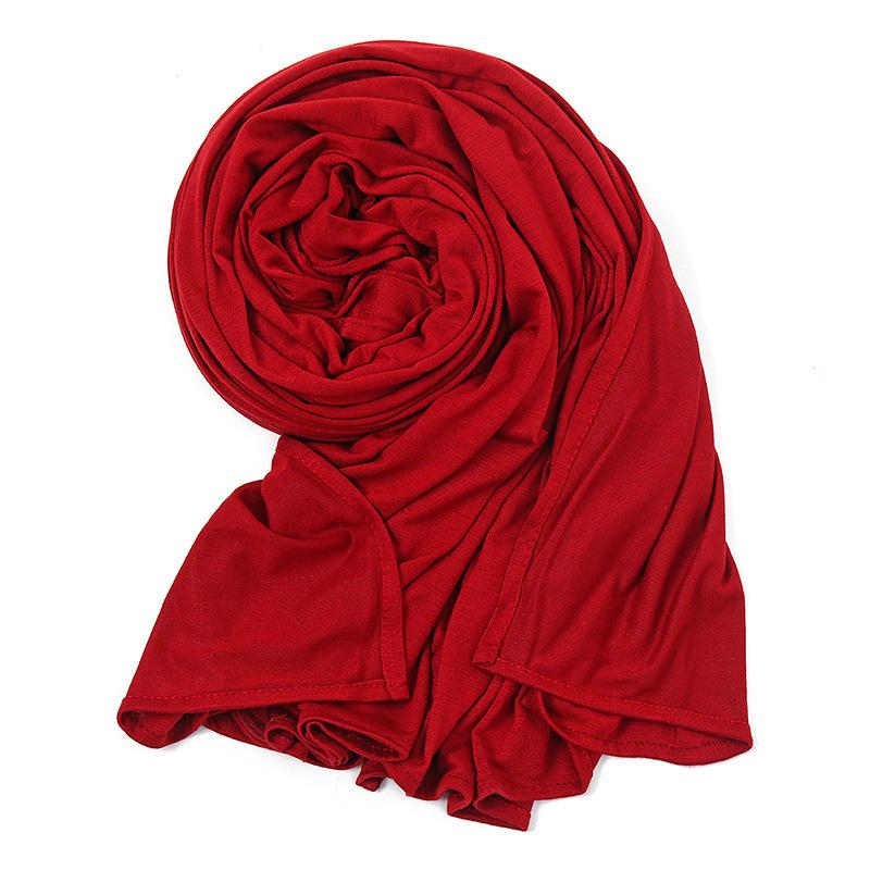 New monochrome large size mercerized cotton women's scarf, high quality Modal high quality long scarf headscarf