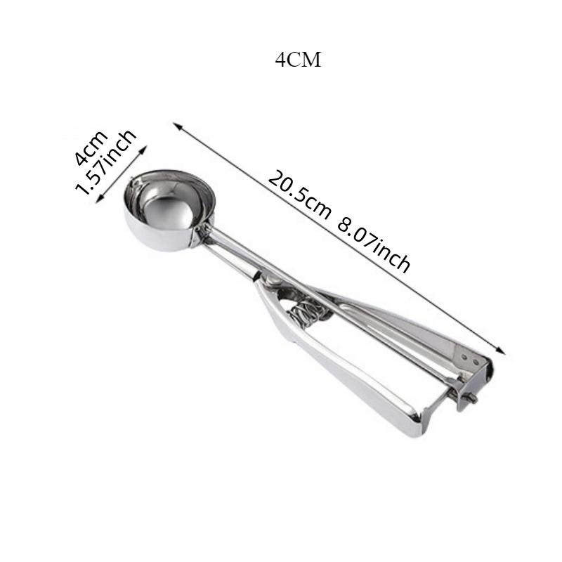 Baking Tools Cookie Dough Scoop Set Stainless Steel Ice Cream Scoop with Trigger Release for Making 4/5/6 Cm Round Pastries