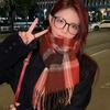 Autumn and winter Christmas scarf atmosphere imitation cashmere women's high-end sense plaid red new winter warm scarf