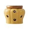 Cutout Kitchen Ginger Garlic Storage Jar Pumpkin Shape Storage Box Ceramic Storage Jar Porcelain Bamboo Lid Box Kitchen Utensils