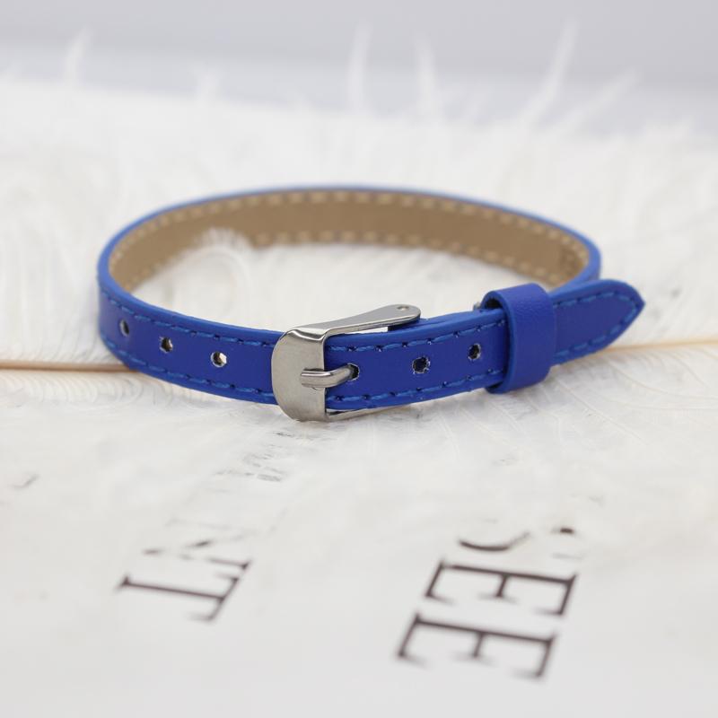 20pcs 8mm Genuine Real Leather Bracelet Wristband For Slide Letter Charms Women Men Jewelry Making Pet Collar DIY Accessories