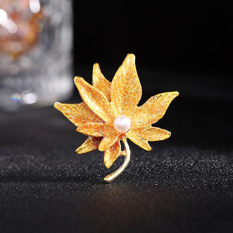 

Exquisite Colorful Maple Leaf Brooch for Women - 2025 New Style Fashion Accessory