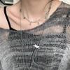 Star Beaded Strand Necklace Star Pendant Choker Fashion Accessory Neck Jewelry Alloy Material for Fashionable Ladies