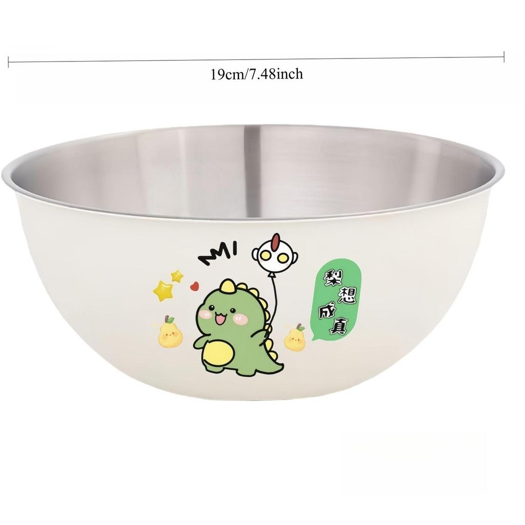 1 Stück Salatschüssel mit großem Fassungsvermögen aus verdicktem Edelstahl, geeignet für Heimküchen, Waschbecken, Gemüsewaschen, Eierschlagen, Kochschüsseln