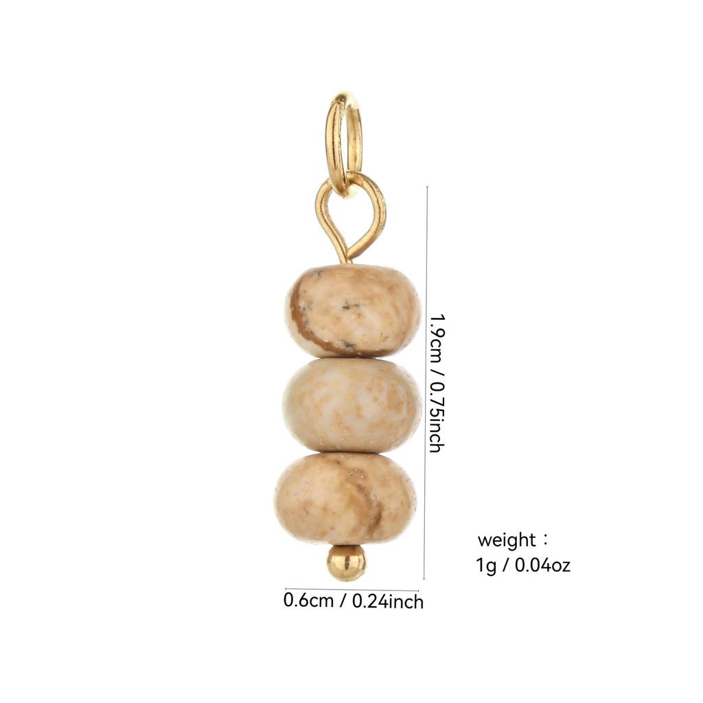 Handmade 18k Gold Electroplated Natural Stone Bead Earrings