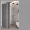 Toilet Non-porous Corner Magnetic Folding Invisible Shower Curtain Waterproof and Mildew-proof Thickened Shower Partition Screen