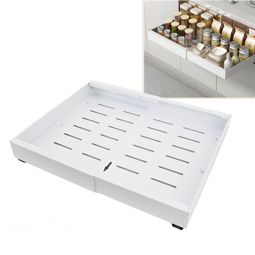 Expandable Pull Out Cabinet   Adhesive Kitchen Carbon Steel Metal Slide Out Drawers