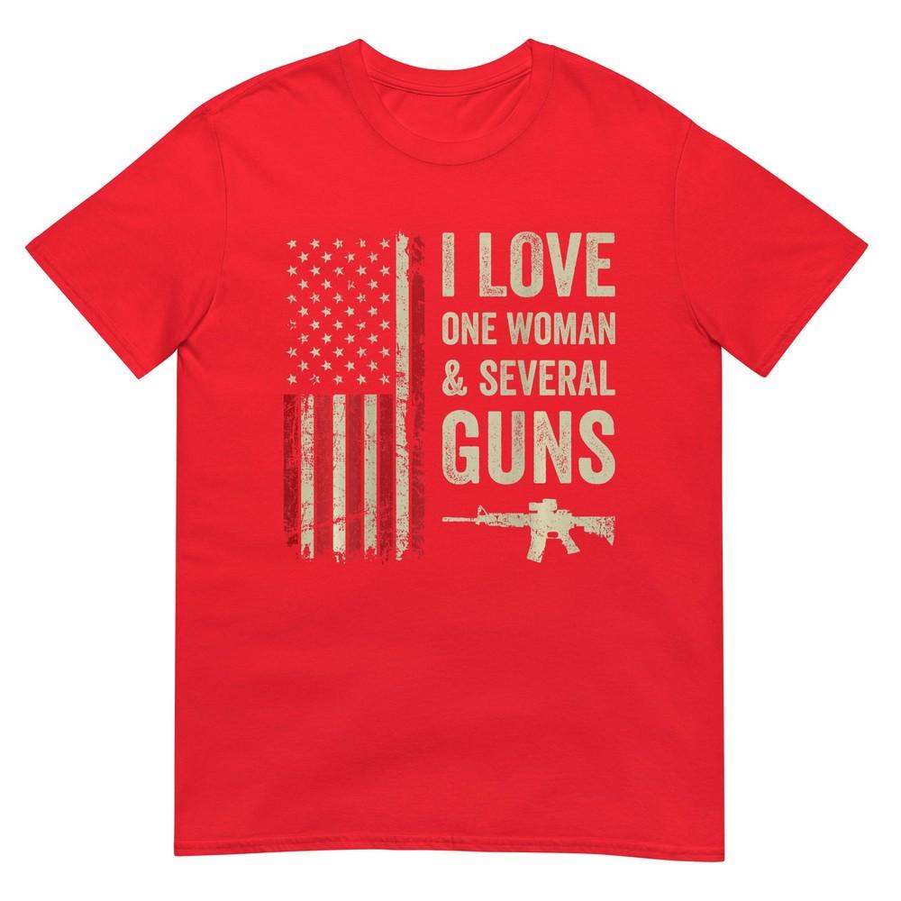 I Love One Unisex And Several Guns Unisex Gun Owner TShirt S